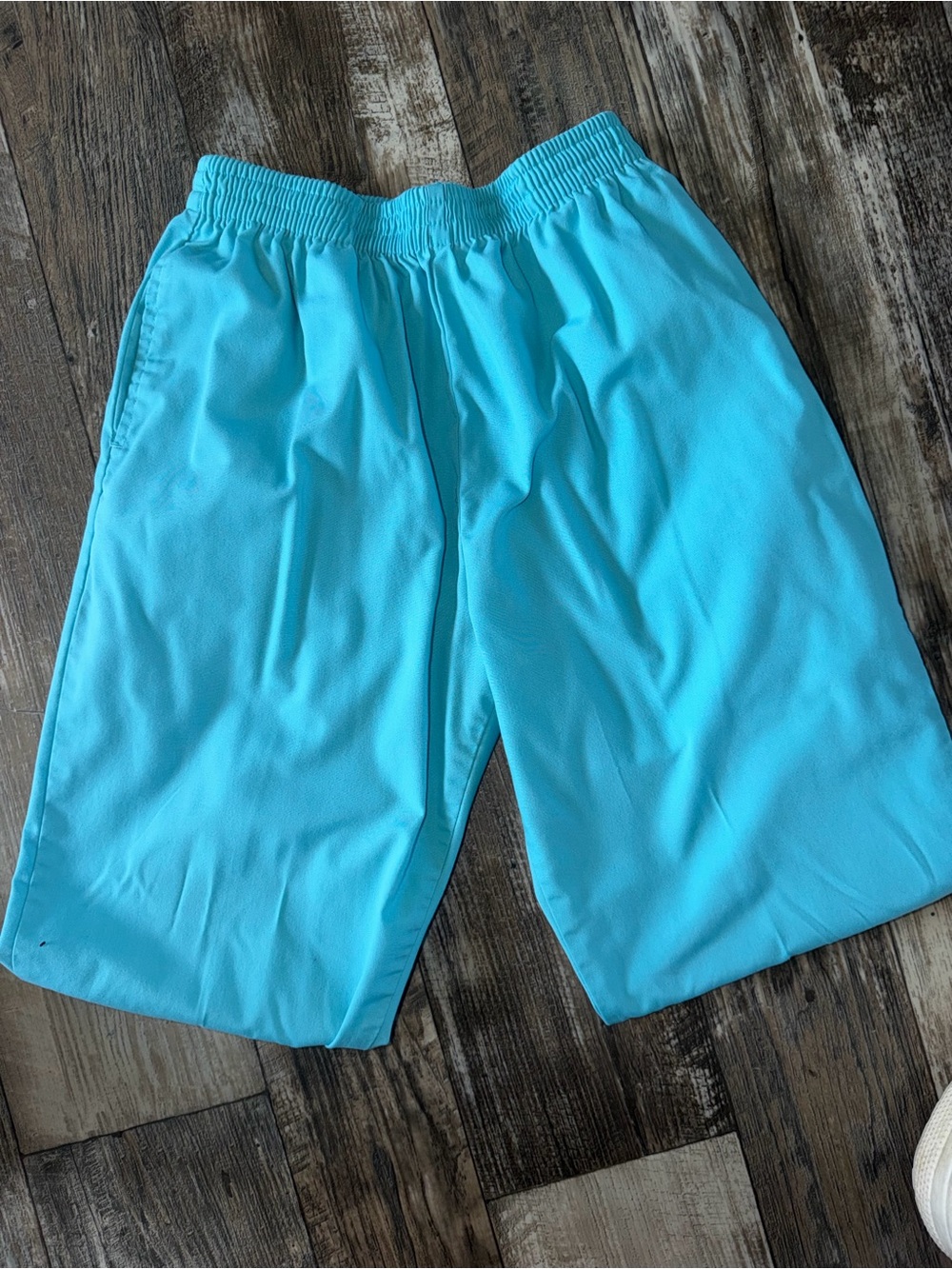 Vintage SCRUBS Advantage Scrub Pants Small Aqua Blue Elastic Waist Medical Y2K